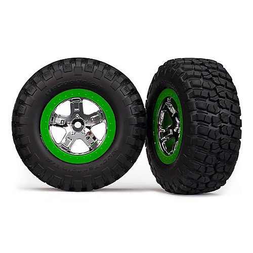 KM2 Tires & SCT Wheels, Assm (2): FR 2WD Slash Only