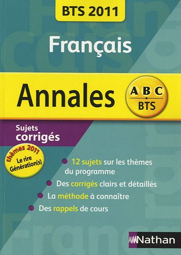 Francais BTS 2011 : Sujet corrigés (Génératio by (Hardcover)