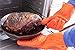Jolly Green Products Ekogrips Premium Heat-Resistant BBQ Glove for Cooking and Meat Handling, Kitchen Oven Gloves, Fireplace Accessory, Campfire Gloves, BBQ Mitt, Dishwashing Gloves (Orange, L/XL)
