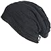 FORBUSITE Vintage Men Baggy Beanie Slouchy Knit Skull Cap Hat (Black)