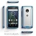 Poetic Affinity Slim Fit Moto G5 Plus Clear Case With Anti-Slip Side Grip and Reinforced Corner Protection Bumper for Motorola Moto G5 Plus (2017) Blue/Clear