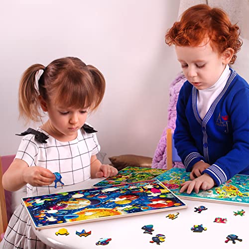 100 Piece Puzzles for Kids Ages 6810 Wooden Jigsaw Puzzles for 6