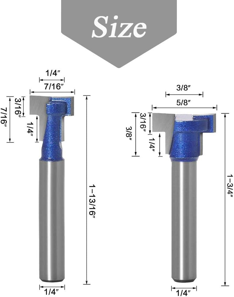 Mesee 2 Pieces T-Slot Router Bits - Image 4
