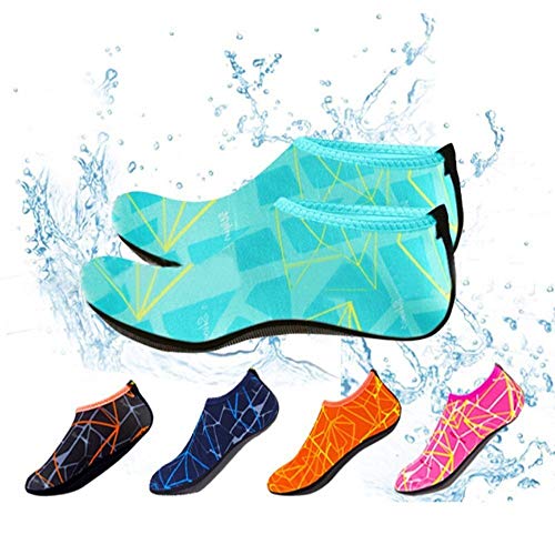 Coohole Hot Sale ! Men Women Outdoor Water Sport Diving Swim Socks Yoga Socks Soft Beach Shoes Exercises (Navy, XXXL) - Thumbnail 3