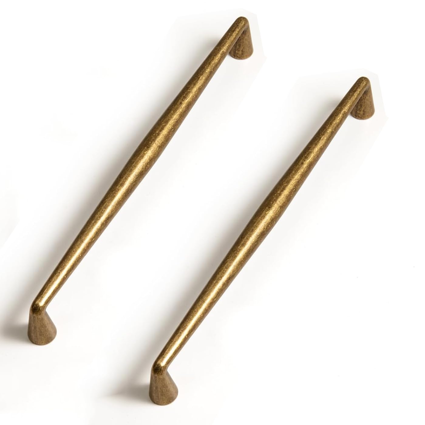 SYZOW 6 Pack 192mm Hole Centers Vintage Brass Kitchen Drawer Pulls, Antique Brass Bronze Cabinet Handles for Bathroom Cupboard Dresser, Zinc Alloy Retro Brass Furniture Pull Hardware