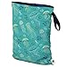 Planet Wise Large Wet Bag | Reusable Wet Bag for Swimsuit, Dirty Diapers, Beach Trips, Or Even Muddy Shoes | Leak Proof Zipper Bag with Snap Handle | 17