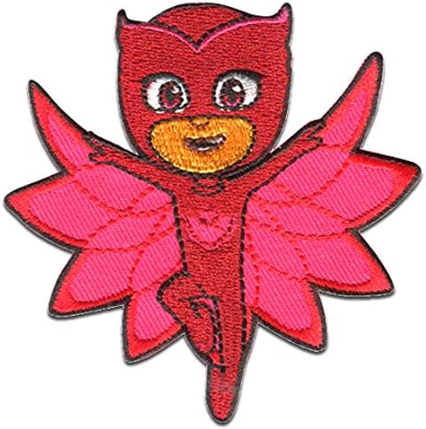 Iron on patches - PJ MASKS OWLETTE 1 Disney - red - 7,5 x 7,5 cm - by catch-the-patch Application Embroided patch badges