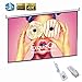 Motorized Projector Screen with Remote Control, ExquizOn Ceiling Wall Portable Projector Screen 100 inch 16:9 1.2 Gain AUTO Electric HD 4K Indoor Outdoor for Family Home Theater and Office