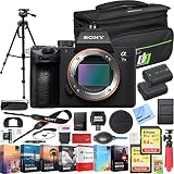 Sony a7 III Full Frame Mirrorless Interchangeable Lens 4K HDR Camera | Official Sony USA Partner Model | ILCE-7M3 Body Bundle with Deco Gear Travel Bag, 2X 64GB Memory Cards, Software & Accessories