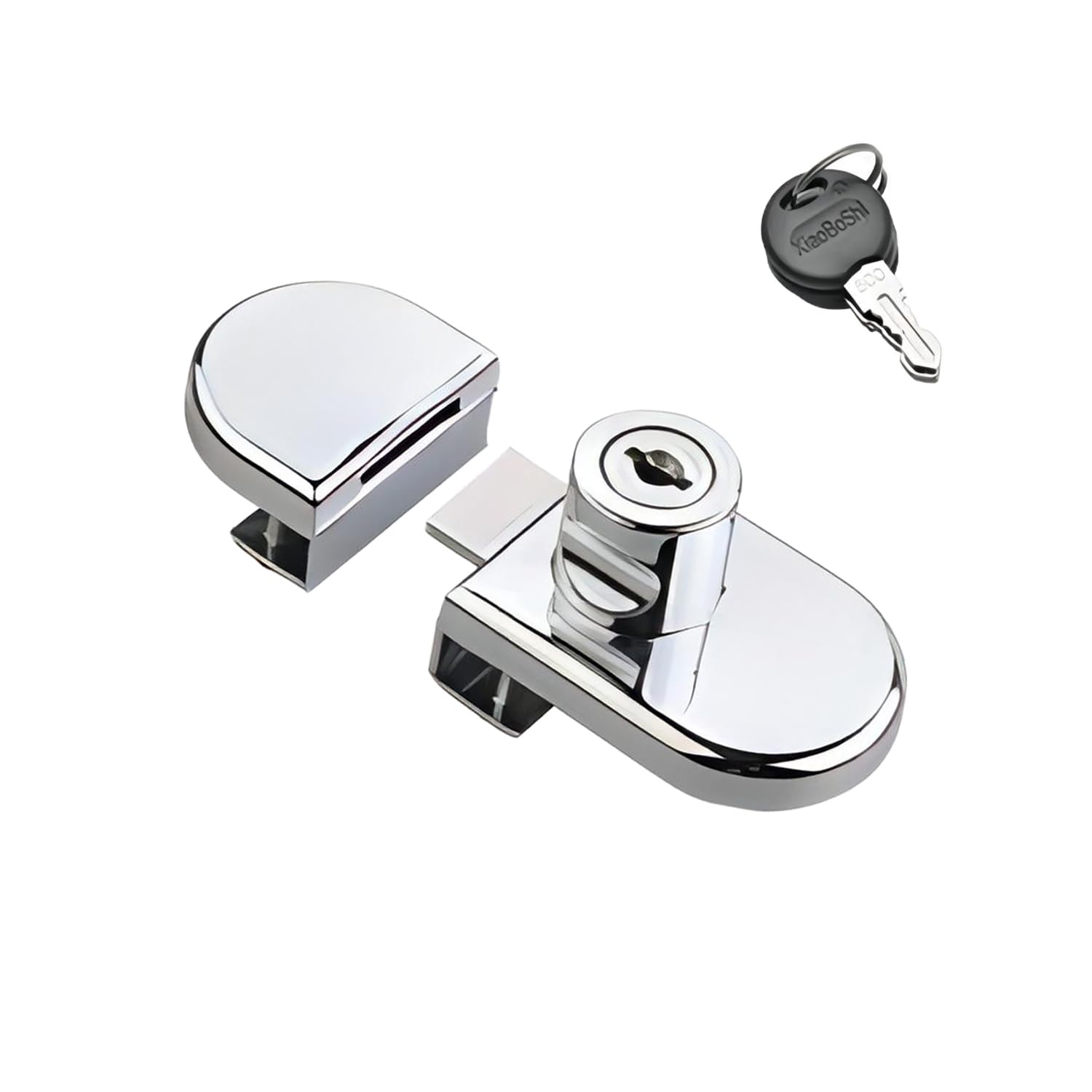 Qrity Glass Cabinet Lock Wine Cabinet Lock, No Drill, for Glass Thickness 5-8mm / 0.2'' - 0.31'' Showcase Mall Display Wine Cabinet Jewelry Door