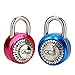 ABRAFOX 2-Pack Standard Dial Combination Lock Heavy Duty Word Padlock for School, Employee, Gym & Sports Locker, Case, Toolbox, Fence