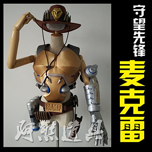 OW MCCREE hat and armors weapon Cosplay Prop