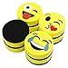 VIZ-PRO Magnetic Smiley Face Circular Whiteboard Eraser / 8 Pack of 2