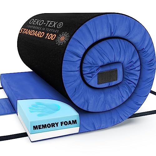 Matrix Cell Memory Foam Camping Mattress Pad, Roll Up Mattress Floor