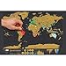 Global Walkabout Scratch Off Map – Deluxe Travel Size World Map Poster – Countries and Facts – Travel Gift