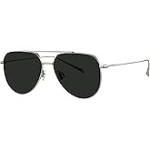 BOLON Ultra Lightweight Full Titanium Classic Aviator Polarized Sunglasses, Exclusive Eyewear Brand of EssilorLuxottica