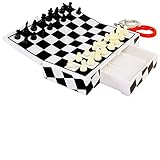 Pocket Game Chess on Key Chain - Magnetic Pieces, Travel Activity. by Basic Fun