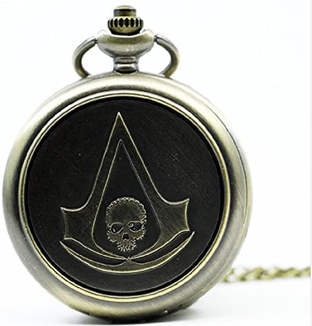 Assassins Creed Logo Bronze Finish Pendant Pocket Watch
