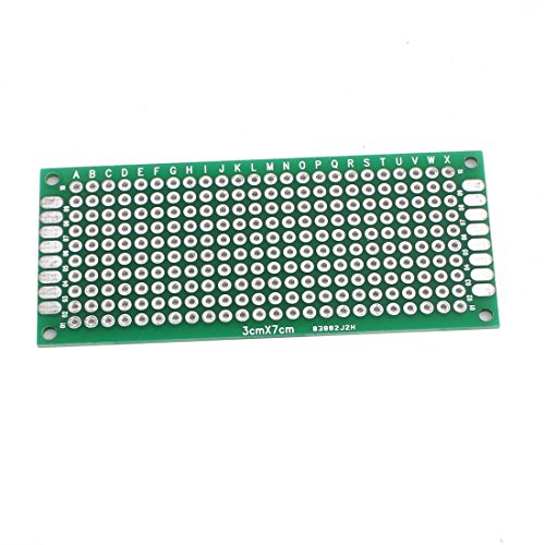 uxcell 9Pcs 3cm x 7cm Dual Sided Prototype Universal PCB Printed Circuit Board Breadboard