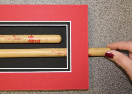 Drumstick Frame - Wall Display Case Black 2 Drum Sticks - Thumbnail 2