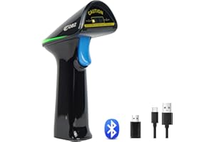 OBZ 2D Bluetooth Barcode Scanner, 2.4Ghz Wireless Barcode Scanner Connect Smart Phone, Tablet, PC, POS, 1D 2D QR Code Scanner, Handheld Barcode Reader Work with Windows, Mac OS, Linux, Android, iOS