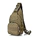 X-Freedom Military Gear Tactical Casual Sling Chest Pack Bag Shoulder Bag Crossbody Daypack Molle Hunting Camping Bag (Brown)