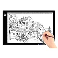 Tikteck A4 Ultra-thin Portable LED Light Box Tracer USB Power Cable Dimmable Brightness LED Artcraft Tracing Light Box Light Pad for Artists Drawing Sketching Animation Stencilling X-rayViewing