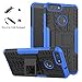 LiuShan Huawei P Smart case, Shockproof Heavy Duty Combo Hybrid Rugged Dual Layer Grip with Kickstand for Huawei P Smart 2018 (Not fit P Smart 2019) Smartphone (with 4in1 Packaged),Blue