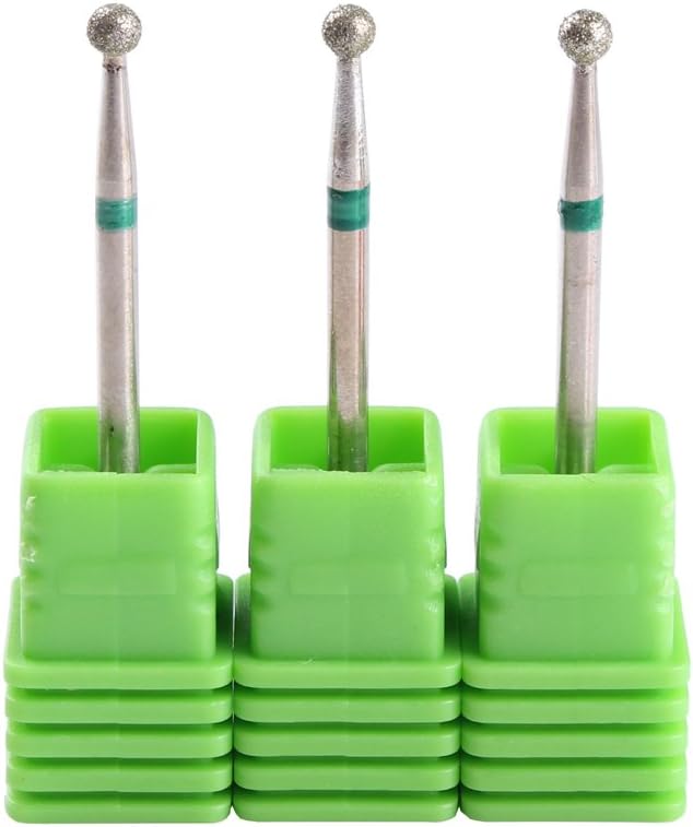 MZCMSL 3pcs Diamond Nail Drill Files Cuticle Clean Bit For Nail Drill Machine, 3MM