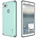 Google Pixel 2 XL Magnetic Case, CoverON Bios Series Minimalist Slim Fit Hard Protective Cover with Embedded Magnet Plate for Car Mounts for Pixel 2 XL / 2XL - Powder Blue and Gray