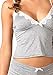 Leg Avenue Women's Seraphina By Jersey Cami and Short Set, Heather Grey/White, Small