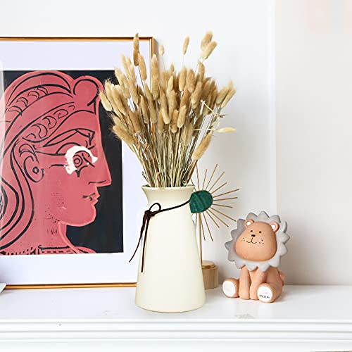 JOHOUSE 120PCS Natural Rabbit\'s Tail Grass, 16inch Dried Pampas Grass Eternal Flower Dried Grass for Wedding Home Decoration Flower Arrangements Photo Props, Primary Color