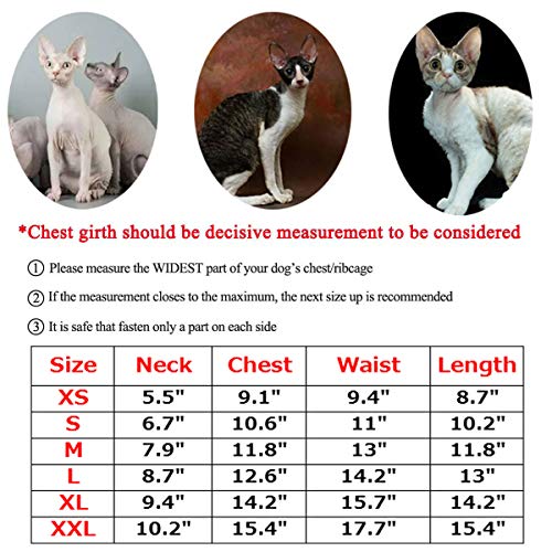 Bonaweite Hairless Cats Sweatshirt Turtleneck Vest, Breathable Adorable Cat Wear Shirt Clothes, Cat's Pajamas Jumpsuit for Sphynx, Cornish Rex, Devon Rex, Peterbald - Thumbnail 7