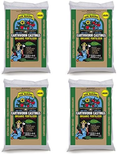 Unco Industries Wiggle Worm Organic Earthworm Castings Fertilizer, KhaQej 4 Pack (15 Pounds)