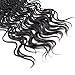 DAIRESS (6 Packs) 14Inch 35strands Wavy Senegalese Twist Crochet Hair Braids Wavy Ends Free Synthetic Hair Extensions Kanekalon Curly Crochet Twist Braiding Hair (#1B Black)