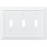 Franklin Brass W35249-PW-C Classic Architecture Triple Switch Wall Plate/Switch Plate/Cover, White, Single