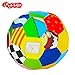LALABABY Toys Soft Cotton Arts Cloth Ball Multicolored Sensory Rattle Bell Ball