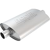 BORLA 40364 ProXS Universal Perfrormance Muffler 2.5" Center Inlet 2.5" Center Outlet 4" x 9.5" Oval x 14" Long Body 19" Over