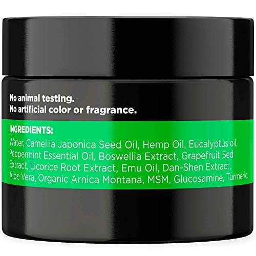 Natural Hemp Cream for Joints, Neck, Back, Knees, Elbows, Fingers ...