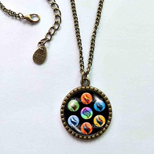 HandmadeHandmade Cute Gift Anime Charm Fashion Jewelry Keystone Mega Stone Necklace Colourful Lucarionite Heracronite Cosplay