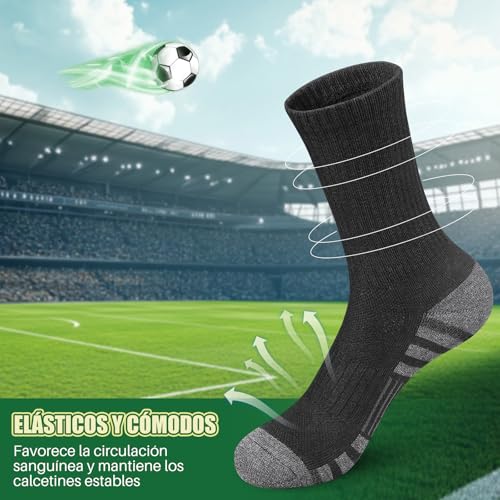 10 Pares Calcetines para Hombre - Calcetines Deportivos Hombre Transpirables y Duradero, Calcetas Absorbe Sudor y Antiolor, Calcetas para Correr, Gym, Ciclismo