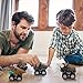 Aptoys Pull Back Dinosaur Cars 6-Pack Non-Toxic Plastic Dinosaur Cars Toys with Big Tire Wheel for 3-14 Year Old Kids Boys Girls Creative Gifts