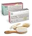 Baby Hair Brush and Baby Comb Set for Newborn, Boy and Girl - Wooden Baby Brush w/Soft Goat Bristles for Cradle Cap - Infant, Toddler Hair Brush, Baby Grooming kit, Soft Hair Brush by Stone & Clark
