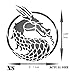 Dragon Head Stencil, 3 x 3.25 inch (XS) - Halloween Asian Oriental Chinese Japanese Wall Stencils for Painting Template
