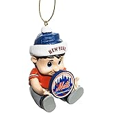 Team Sports America MLB Lil Fan Hanging Ornament (New York Mets) - Plastic - Christmas