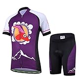 LSERVER Kids Breathable Quick Dry Cycling Jersey