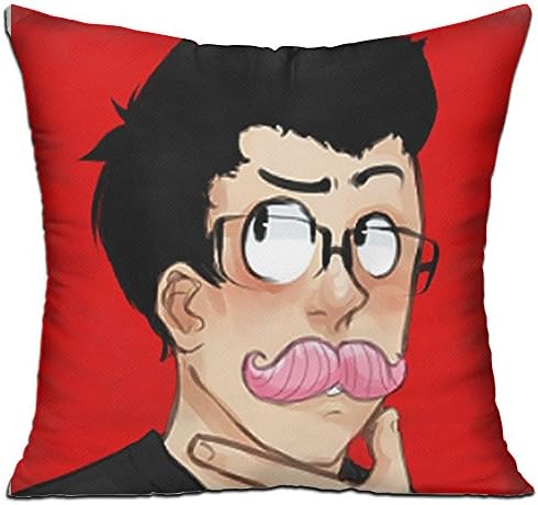 YesTown Markiplier YouTube Throw Pillow Soft Velvet Core Included,18 "X 18 "