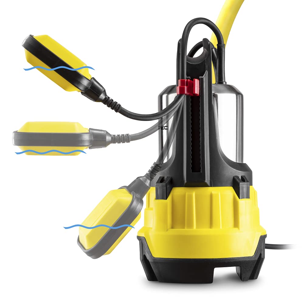 TROTEC Tauchpumpe TWP 11000 ES – Pumpe für Schmutzwasser – Fördermenge 20000 l/h, Leistung 1100 Watt, Eintauchtiefe max. 7 m, Trockenlaufschutz 3