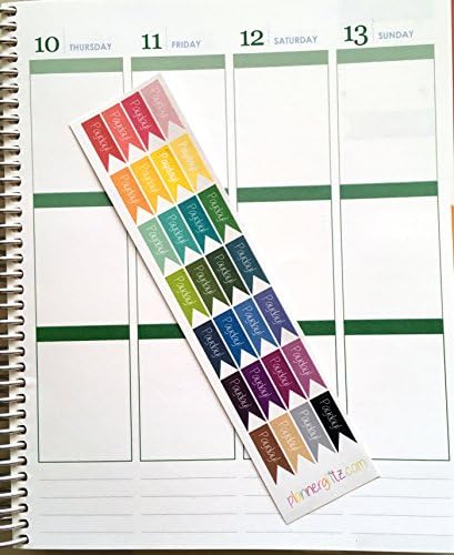 Planner Glitz 4 Sheets Decorative Planner Stickers - Payday Flags, Multicolored