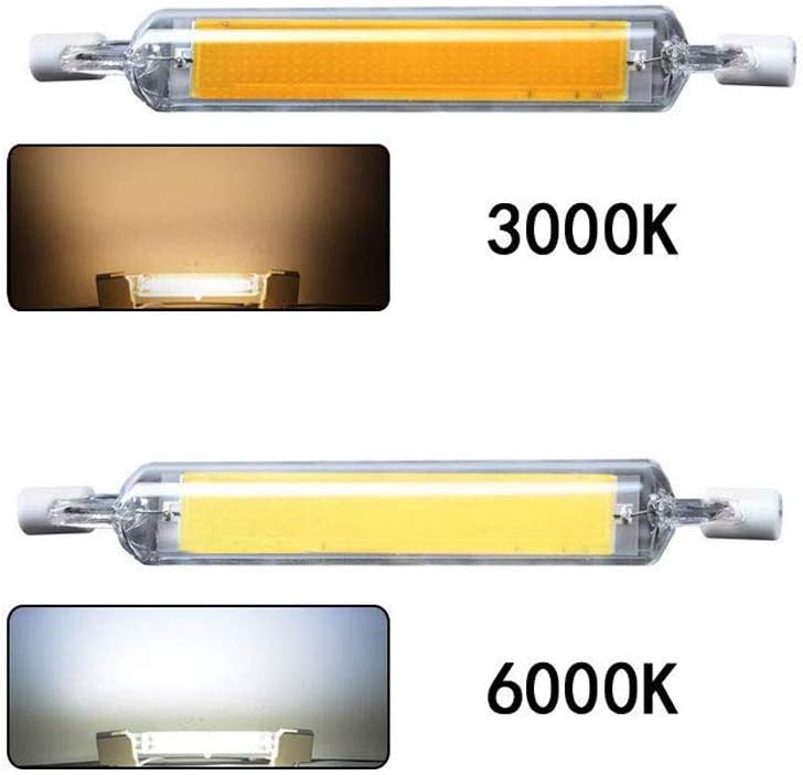 FORNORM 2PCS R7S Non-dimmable LED Light Bulb, 5W/78mm 230V Non-dimmable COB LED R7S Lamp Base Floodlight Linear Light - Image 4